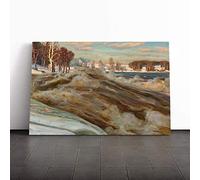 Big Box Art Canvas Print Wall Art Victor Westerholm Landscape 2 | Mounted and Stretched Box Frame Picture | Home Decor for Kitchen, Living, Dining Room, Bedroom, Hallway, Multi-Colour, 20x14 Inch