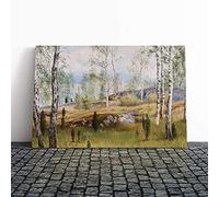 Big Box Art Canvas Print Wall Art Victor Westerholm Landscape 4 | Mounted and Stretched Box Frame Picture | Home Decor for Kitchen, Living, Dining Room, Bedroom, Hallway, Multi-Colour, 30x20 Inch