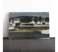 Big Box Art Canvas Print Wall Art Victor Westerholm Winter Landscape 2 | Mounted & Stretched Box Frame Picture | Home Decor for Kitchen, Living Room, Bedroom, Hallway, Multi-Colour, 20x14 Inch