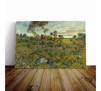 Big Box Art Canvas Print Wall Art Vincent Van Gogh Sunset at Montmajour | Mounted & Stretched Box Frame Picture | Home Decor for Kitchen, Living Room, Bedroom, Hallway, Multi-Colour, 20x14 Inch