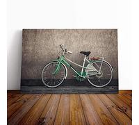 Big Box Art Canvas Print Wall Art Vintage Retro Bicycle (1) | Mounted and Stretched Box Frame Picture | Home Decor for Kitchen, Living, Dining Room, Bedroom, Hallway, Multi-Colour, 20x14 Inch