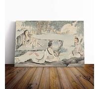Big Box Art Canvas Print Wall Art Wang Yuanqi Oriental 2 | Mounted and Stretched Box Frame Picture | Home Decor for Kitchen, Living, Dining Room, Bedroom, Hallway, Multi-Colour, 20x14 Inch