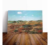Big Box Art Canvas Print Wall Art William Merritt Chase Shinnecock Hills | Mounted & Stretched Box Frame Picture | Home Decor for Kitchen, Living Room, Bedroom, Hallway, Multi-Colour, 20x14 Inch