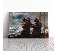 Big Box Art Canvas Print Wall Art Winslow Homer Eight Bells | Mounted and Stretched Box Frame Picture | Home Decor for Kitchen, Living, Dining Room, Bedroom, Hallway, Multi-Colour, 20x14 Inch