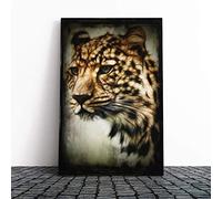 Big Box Art Canvas Print Wall Cheetah Art 4 | Mounted and Stretched Box Frame Picture | Home Decor for Kitchen, Living, Dining Room, Bedroom, Hallway, Multi-Colour, 30x20 Inch