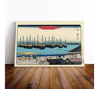 Big Box Art Canvas Print Wall Hiroshige Four Seasons Japanese Oriental Art | Mounted & Stretched Box Frame Picture | Home Decor for Kitchen, Living Room, Bedroom, Hallway, Multi-Colour, 30x20 Inch