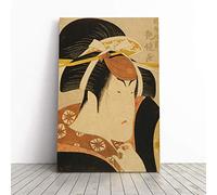 Big Box Art Canvas Print Wall Nakayama Tomisaburo Japanese Oriental Art | Mounted & Stretched Box Frame Picture | Home Decor for Kitchen, Living Room, Bedroom, Hallway, Multi-Colour, 20x14 Inch
