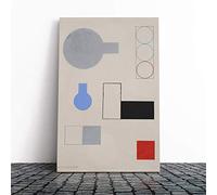 Big Box Art Canvas Print Wall Sophie Taeuber-ARP Art (3) | Mounted and Stretched Box Frame Picture | Home Decor for Kitchen, Living, Dining Room, Bedroom, Hallway, Multi-Colour, 24x16 Inch