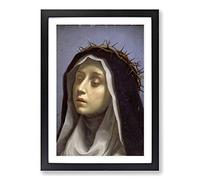 Big Box Art Carlo Dolci St. Catherine of Siena Framed Wall Art Picture Print Ready to Hang, Oak A2 (62 x 45 cm)