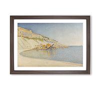 Big Box Art Cassis Cap Lombard Opus by Paul Signac Framed Wall Art Picture Print Ready to Hang, Walnut A2 (62 x 45 cm)