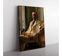 Big Box Art Cecilia Beaux Man with The Cat Canvas Wall Art Print Ready to Hang Picture, 76 x 50 cm (30 x 20 Inch), Multi-Coloured