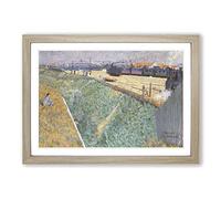 Big Box Art Charles Angrande The Western Railway Framed Wall Art Picture Print Ready to Hang, Oak A2 (62 x 45 cm)