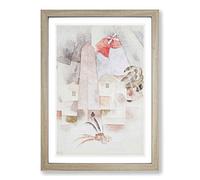 Big Box Art Charles Demuth Monument Bermuda Framed Wall Art Picture Print Ready to Hang, Oak A2 (62 x 45 cm)