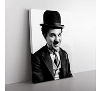 Big Box Art Charlie Chaplin (1) Canvas Wall Art Print Ready to Hang Picture, 76 x 50 cm (30 x 20 Inch), Multi-Coloured