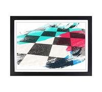 Big Box Art Chess Chessboard V2 Framed Wall Art Picture Print Ready to Hang, Black A2 (62 x 45 cm)