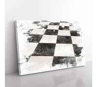 Big Box Art Chess Chessboard V3 Canvas Wall Art Print Ready to Hang Picture, 76 x 50 cm (30 x 20 Inch), Multi-Coloured