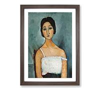 Big Box Art Christina by Amedeo Modigliani Framed Wall Art Picture Print Ready to Hang, Walnut A2 (62 x 45 cm)