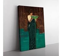Big Box Art Circe Invidiosa by John William Waterhouse Canvas Wall Art Print Ready to Hang Picture, 76 x 50 cm (30 x 20 Inch), Brown, Green, Green