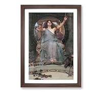 Big Box Art Circe Offering The Cup to Odysseus Framed Print A2 Walnut