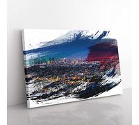 Big Box Art City LA Los Angeles Skyline V2 Canvas Wall Art Print Ready to Hang Picture, 76 x 50 cm (30 x 20 Inch), Multi-Coloured