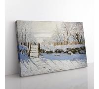 Big Box Art Claude Monet The Magpie Canvas Wall Art Print Ready to Hang Picture, 76 x 50 cm (30 x 20 Inch), Multi-Coloured