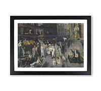 Big Box Art Cliff Dwellers by George Bellows Framed Wall Art Picture Print Ready to Hang, Black A2 (62 x 45 cm)