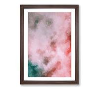 Big Box Art Cloud Colours in Abstract Framed Wall Art Picture Print Ready to Hang, Walnut A2 (62 x 45 cm)
