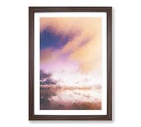 Big Box Art Clouds Above in Abstract Framed Wall Art Picture Print Ready to Hang, Walnut A2 (62 x 45 cm)