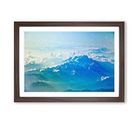 Big Box Art Clouds Above The Mountains Framed Wall Art Picture Print Ready to Hang, Walnut A2 (62 x 45 cm)