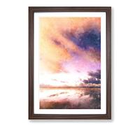Big Box Art Clouds Over Alabama Painting Framed Wall Art Picture Print Ready to Hang, Walnut A2 (62 x 45 cm)