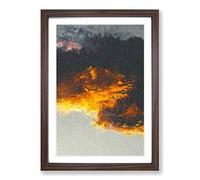 Big Box Art Cloudy Feelings in Abstract Framed Wall Art Picture Print Ready to Hang, Walnut A2 (62 x 45 cm)