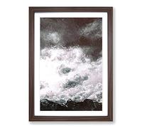 Big Box Art Cloudy Mountain Framed Wall Art Picture Print Ready to Hang, Walnut A2 (62 x 45 cm)