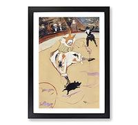 Big Box Art Clown at The Circus Fernando by Henri De Toulouse-Lautrec Framed Wall Art Picture Print Ready to Hang, Black A2 (62 x 45 cm)