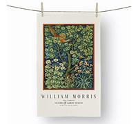Big Box Art Cock Pheasant by William Morris - 100% Cotton (72 x 44 cm) Kitchen Tea Towel, Dish Cloth for Drying, Cleaning and Washing - Absorbent and Quick Drying