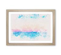 Big Box Art Cold Mountain Watercolour Framed Wall Art Picture Print Ready to Hang, Oak A2 (62 x 45 cm)