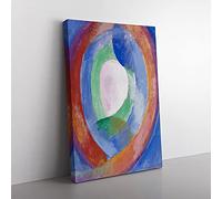 Big Box Art Composition Vol.1 by Robert Delaunay Canvas Wall Art Print Ready to Hang Picture, 76 x 50 cm (30 x 20 Inch), Blue, Cream, Brown