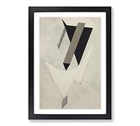 Big Box Art Composition Vol.12 by El Lissitzky Framed Wall Art Picture Print Ready to Hang, Black A2 (62 x 45 cm)