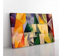 Big Box Art Composition Vol.2 by Robert Delaunay Canvas Wall Art Print Ready to Hang Picture, 76 x 50 cm (30 x 20 Inch), Cream, Purple, Gold