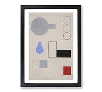 Big Box Art Composition Vol.2 by Sophie Taeuber-ARP Framed Wall Art Picture Print Ready to Hang, Black A2 (62 x 45 cm)