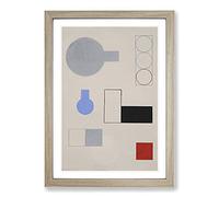 Big Box Art Composition Vol.2 by Sophie Taeuber-ARP Framed Wall Art Picture Print Ready to Hang, Oak A2 (62 x 45 cm)