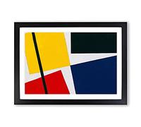 Big Box Art Composition Vol.2 by Theo Van Doesburg Framed Wall Art Picture Print Ready to Hang, Black A2 (62 x 45 cm)