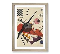 Big Box Art Composition Vol.3 by Wassily Kandinsky Framed Wall Art Picture Print Ready to Hang, Oak A2 (62 x 45 cm)