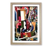 Big Box Art Composition Vol.4 by Amadeo De Souza-Cardoso Framed Wall Art Picture Print Ready to Hang, Oak A2 (62 x 45 cm)