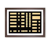 Big Box Art Composition Vol.4 by Sophie Taeuber-ARP Framed Wall Art Picture Print Ready to Hang, Walnut A2 (62 x 45 cm)