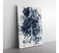 Big Box Art Contrails from The Airplane Watercolour Canvas Wall Art Print Ready to Hang Picture, 76 x 50 cm (30 x 20 Inch), White, Grey
