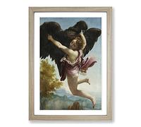 Big Box Art Correggio The Abduction of Ganymede Framed Wall Art Picture Print Ready to Hang, Oak A2 (62 x 45 cm)