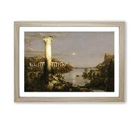 Big Box Art Course of The Empire Desolation by Thomas Cole Framed Wall Art Picture Print Ready to Hang, Oak A2 (62 x 45 cm)