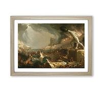 Big Box Art Course of The Empire Destruction by Thomas Cole Framed Wall Art Picture Print Ready to Hang, Oak A2 (62 x 45 cm)