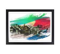 Big Box Art Crocodile Eye (2) V2 Framed Wall Art Picture Print Ready to Hang, Black A2 (62 x 45 cm)