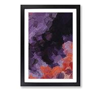 Big Box Art Curiosity in Abstract Framed Wall Art Picture Print Ready to Hang, Black A2 (62 x 45 cm)